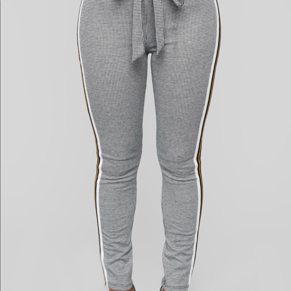Like Clock Work Plaid Pants - Black - Picture 2 of 3